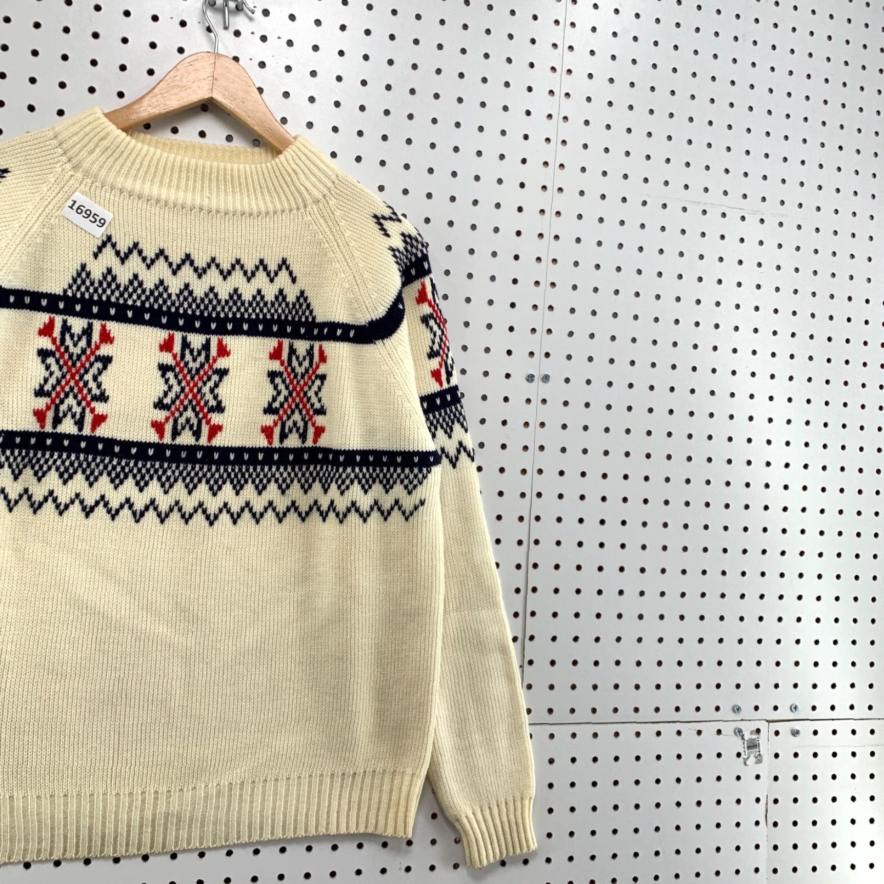 Penn VINTAGE JC Penney Ski Lodge Sweater Pullover Men's Medium Beige Skiing 90s Size US M / EU 48-50 / 2 - 4 Thumbnail
