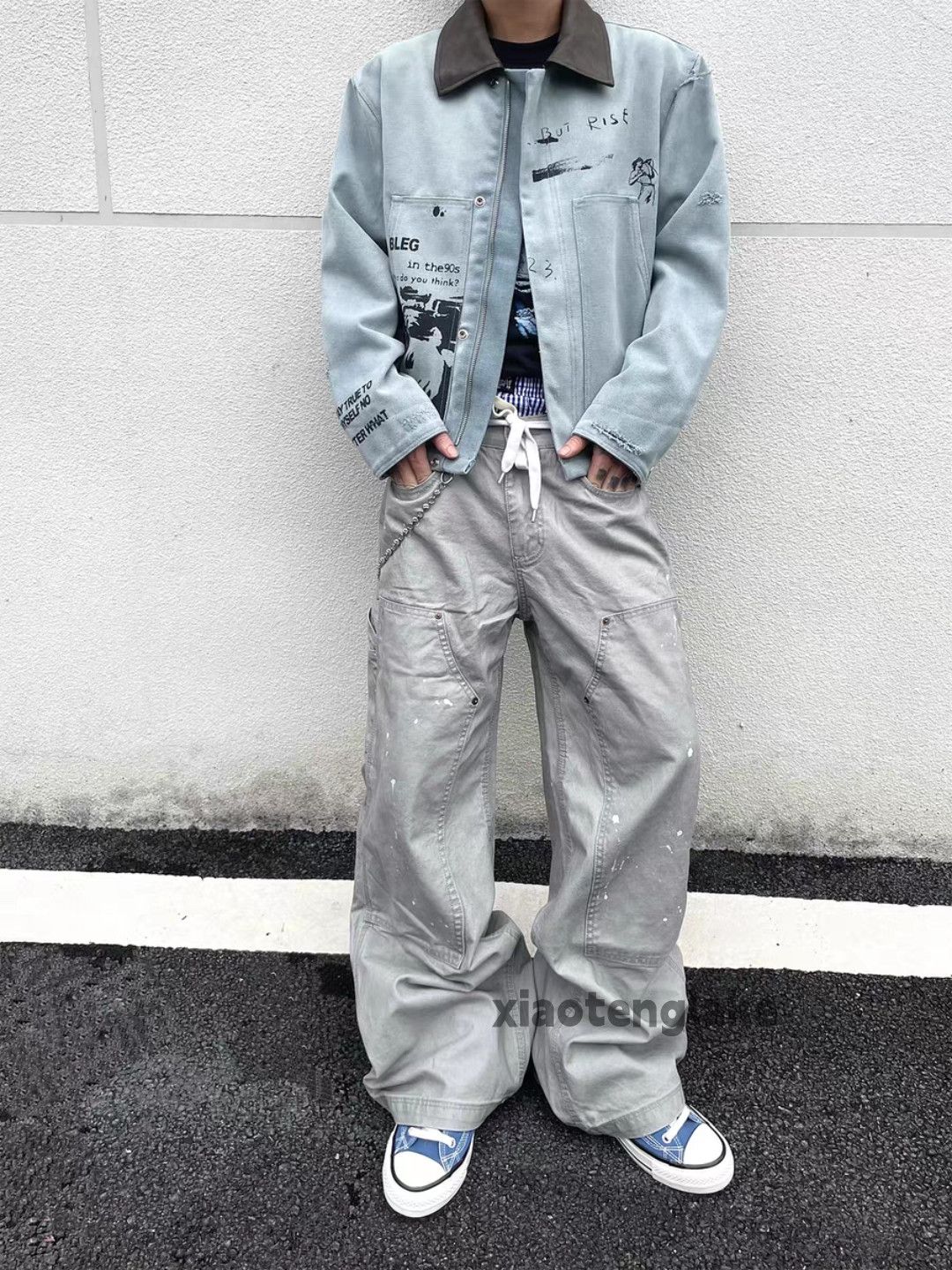 Vintage Unisex outdoor utility loose baggy skate carpenter pants Size US 34 / EU 50 - 2 Thumbnail