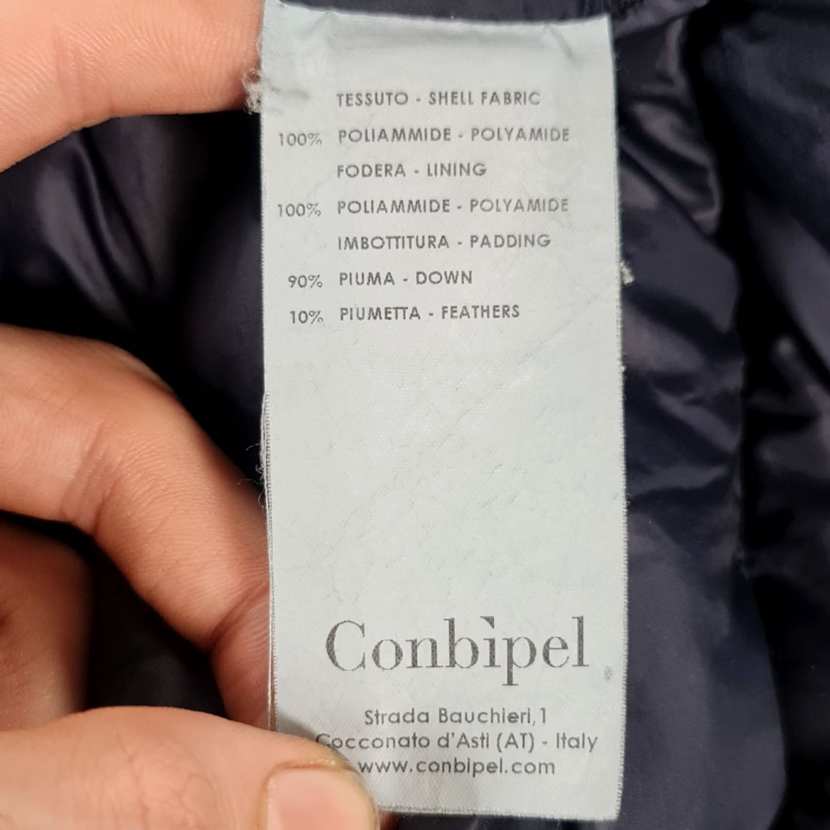 Vintage Conbipel Womens Jacket XL Navy Blue Premium Down Vera Pluma Light Snap Size XL / US 12-14 / IT 48-50 - 6 Thumbnail