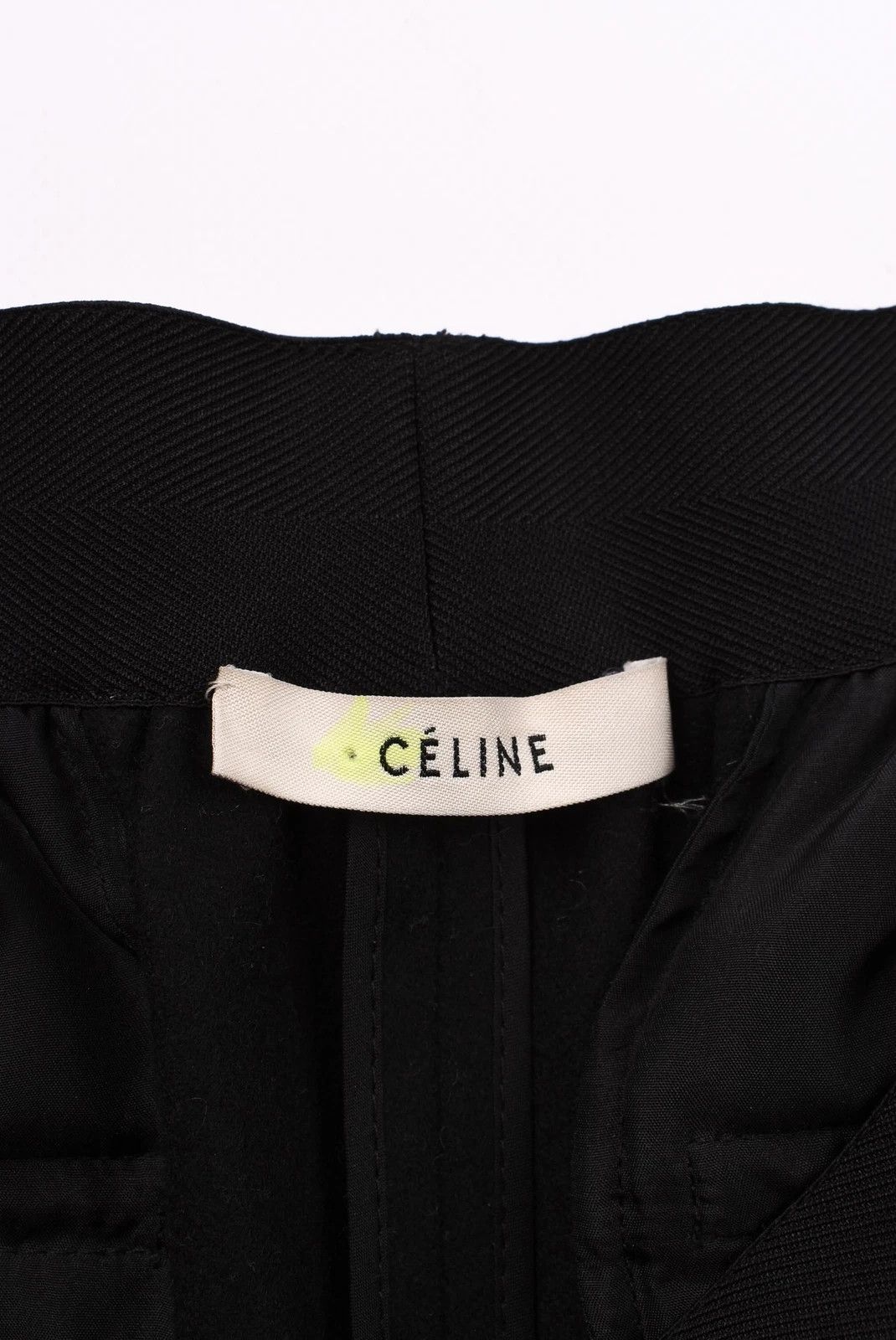 Celine Women's Céline Wool Two-Tone Tapered Trousers Pants Size 37" - 3 Thumbnail