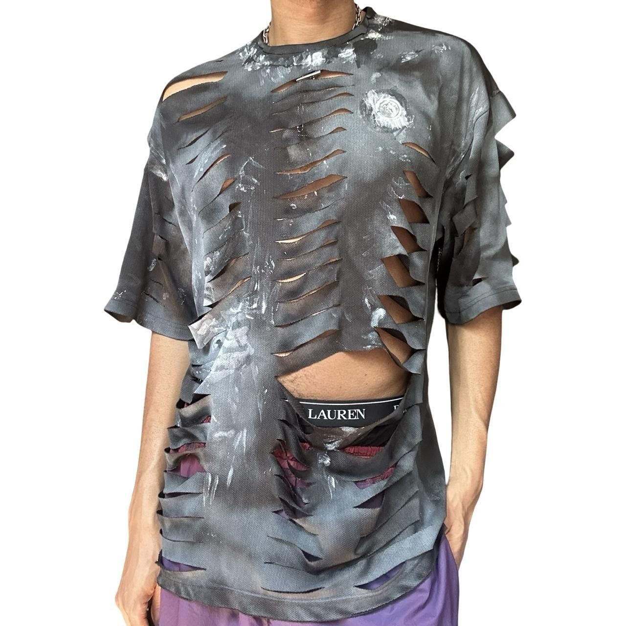 Vintage ASTROBOI* X Andone Black Slashed Baggy Graphic T-Shirt _ XXL Size US XXL / EU 58 / 5 - 7 Thumbnail