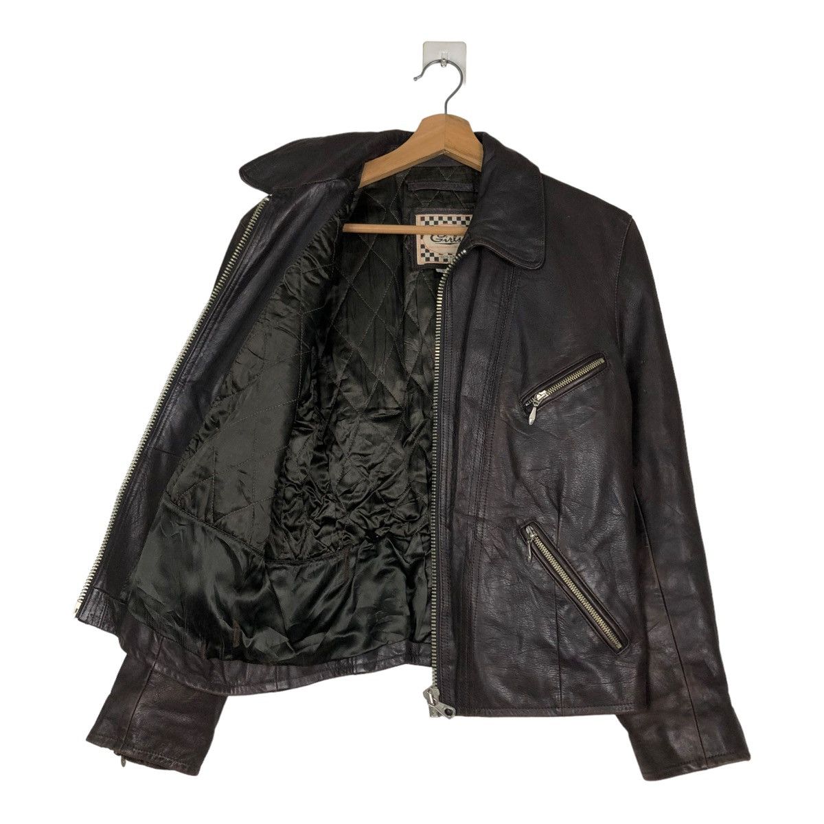Japanese Brand VINTAGE CROPPED BIKER LEATHER JACKET CHEVIGNON ISSEY MIYAKE Size M / US 6-8 / IT 42-44 - 11 Thumbnail