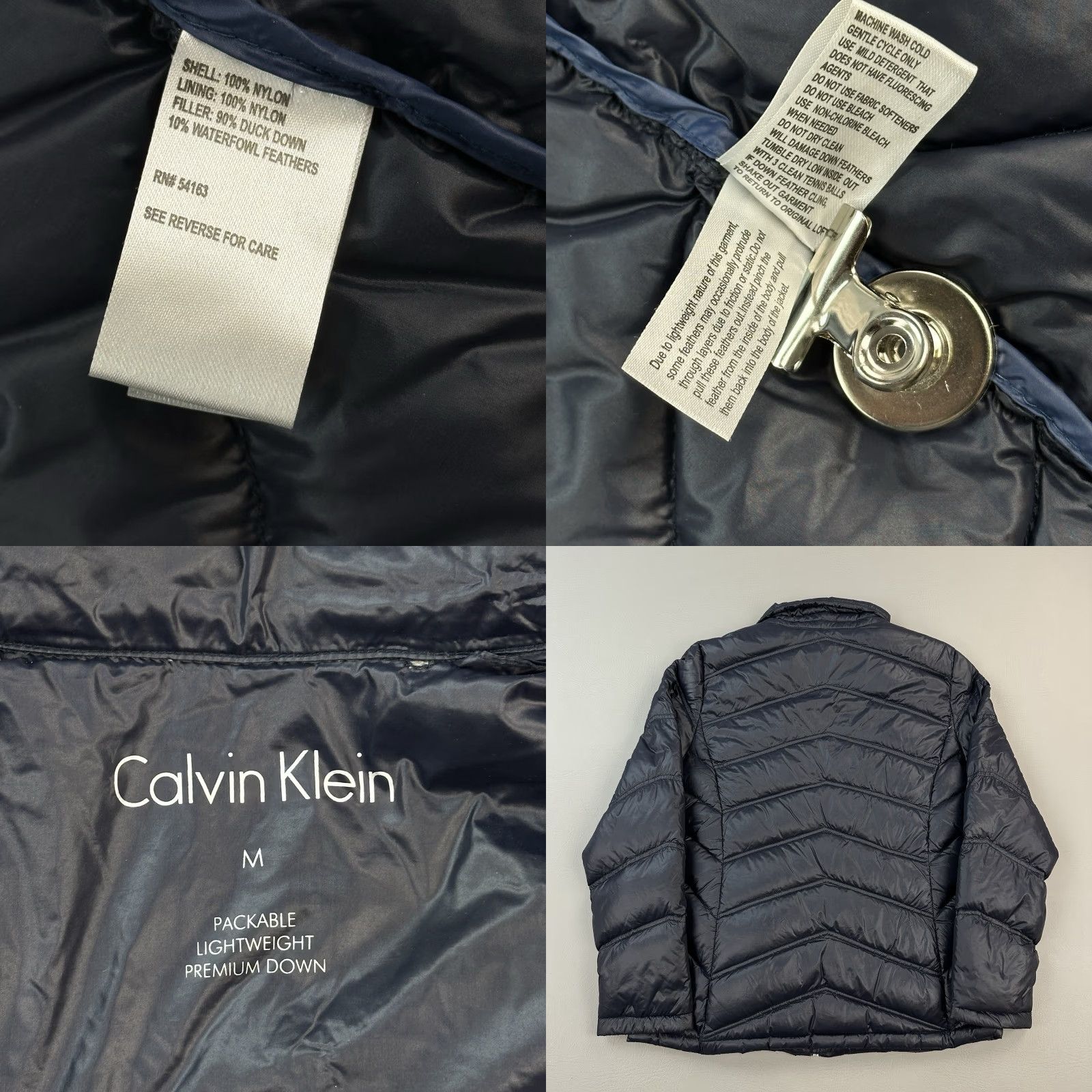 Calvin Klein Calvin Klein Jacket Women's Medium Navy Full Zip Quilted Down Puffer Lightweight Size M / US 6-8 / IT 42-44 - 8 Thumbnail