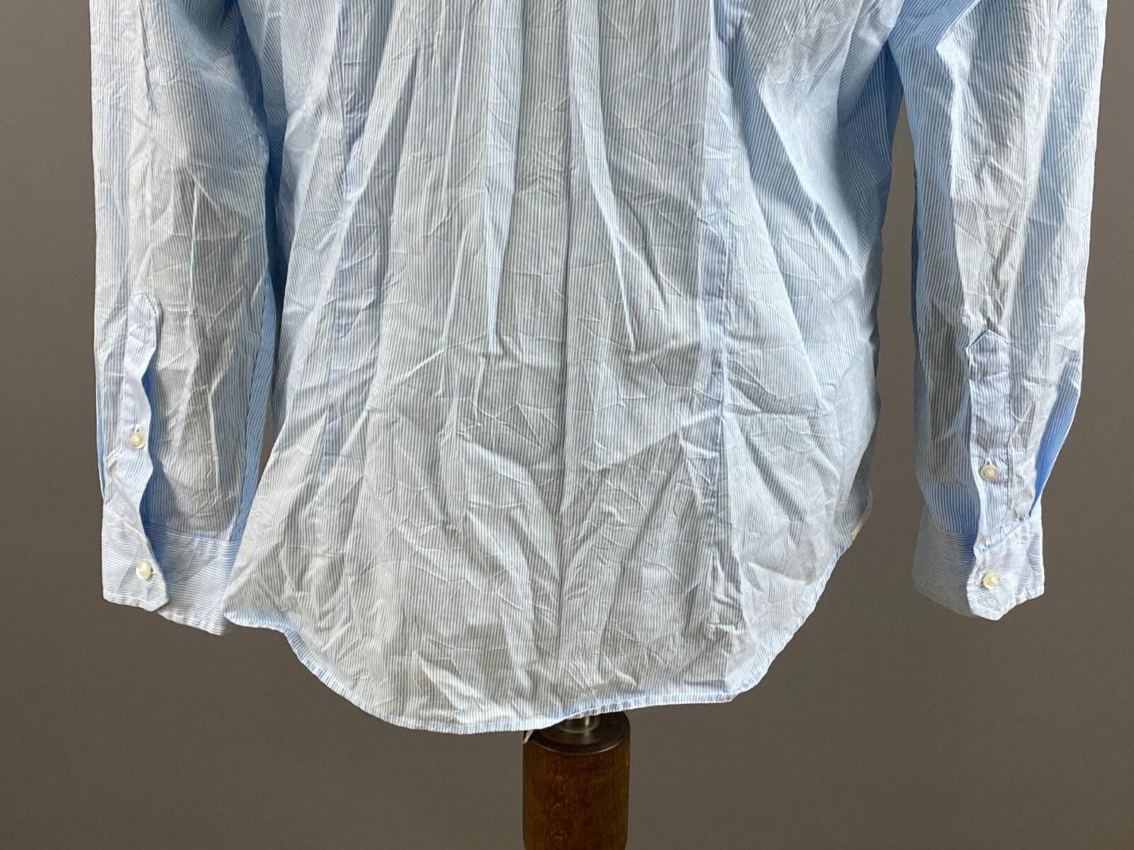 Ermenegildo Zegna Z Zegna Sport Blue Stripe Button Down Shirt Size XL Size US XL / EU 56 / 4 - 10 Thumbnail