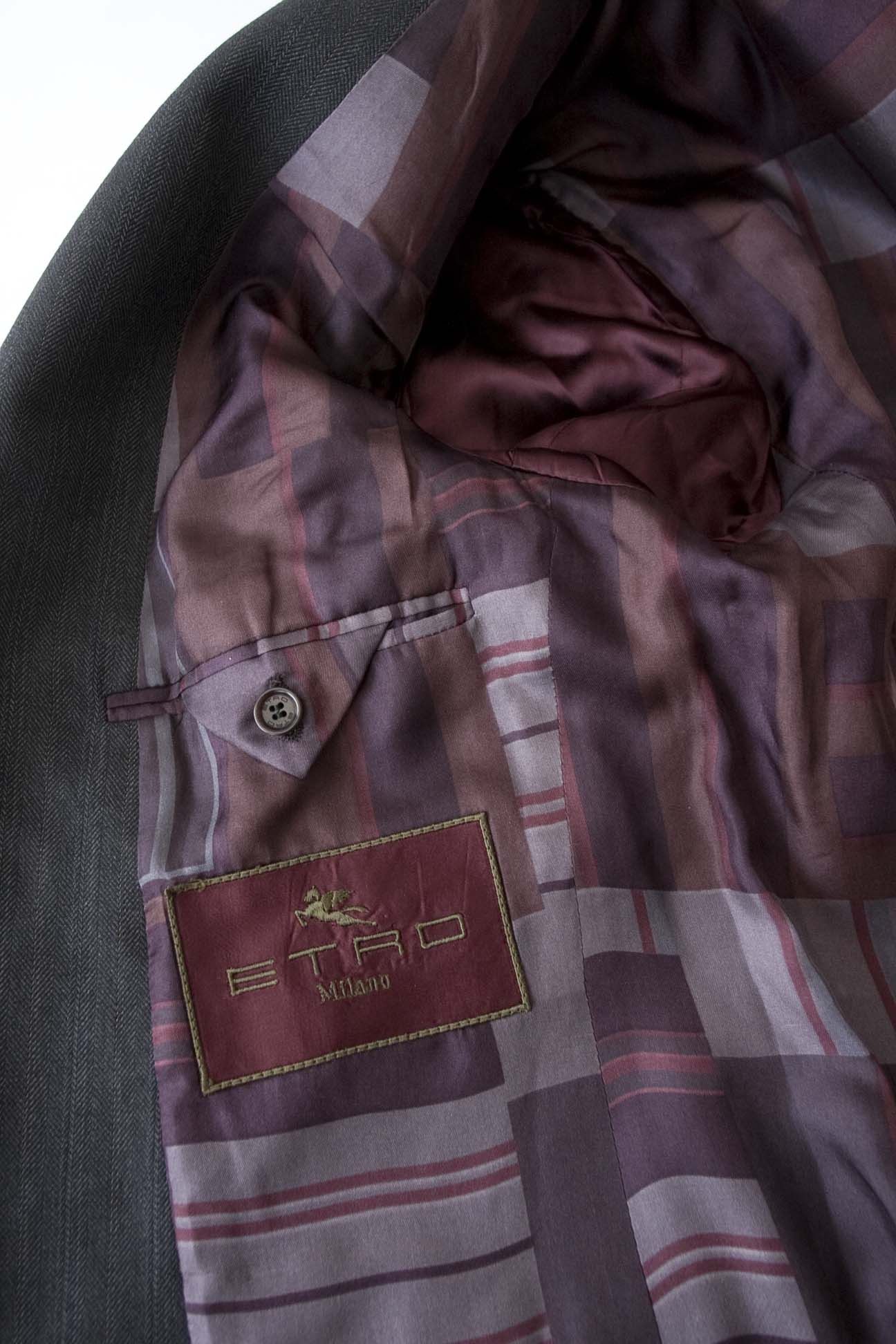 Etro Etro Milano Jacket Sport Coat Size 54 /42US Herringbone Size 42R - 6 Thumbnail