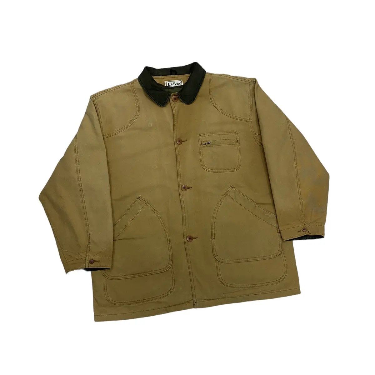 L.L. Bean 🔥VINTAGE LL BEAN FADED CHORE JACKET Size US XL / EU 56 / 4 - 5 Thumbnail