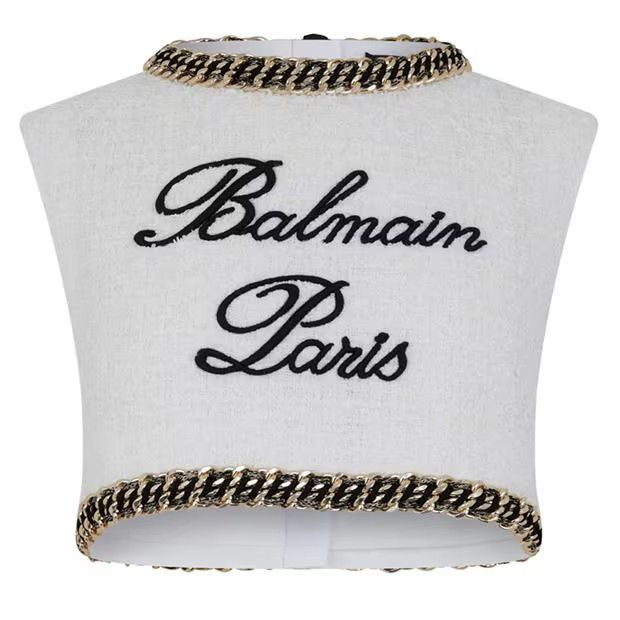 Balmain o1g2r1mq0924 Crop Top in Multicolor Size M / US 6-8 / IT 42-44 - 3 Thumbnail