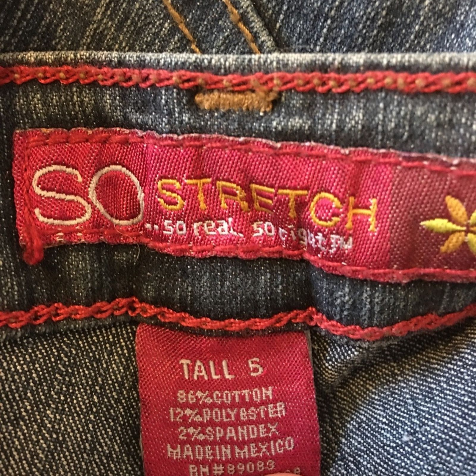 Designer SO dark wash classic five pocket stretch jeans Size 30" / US 8 / IT 44 - 6 Thumbnail