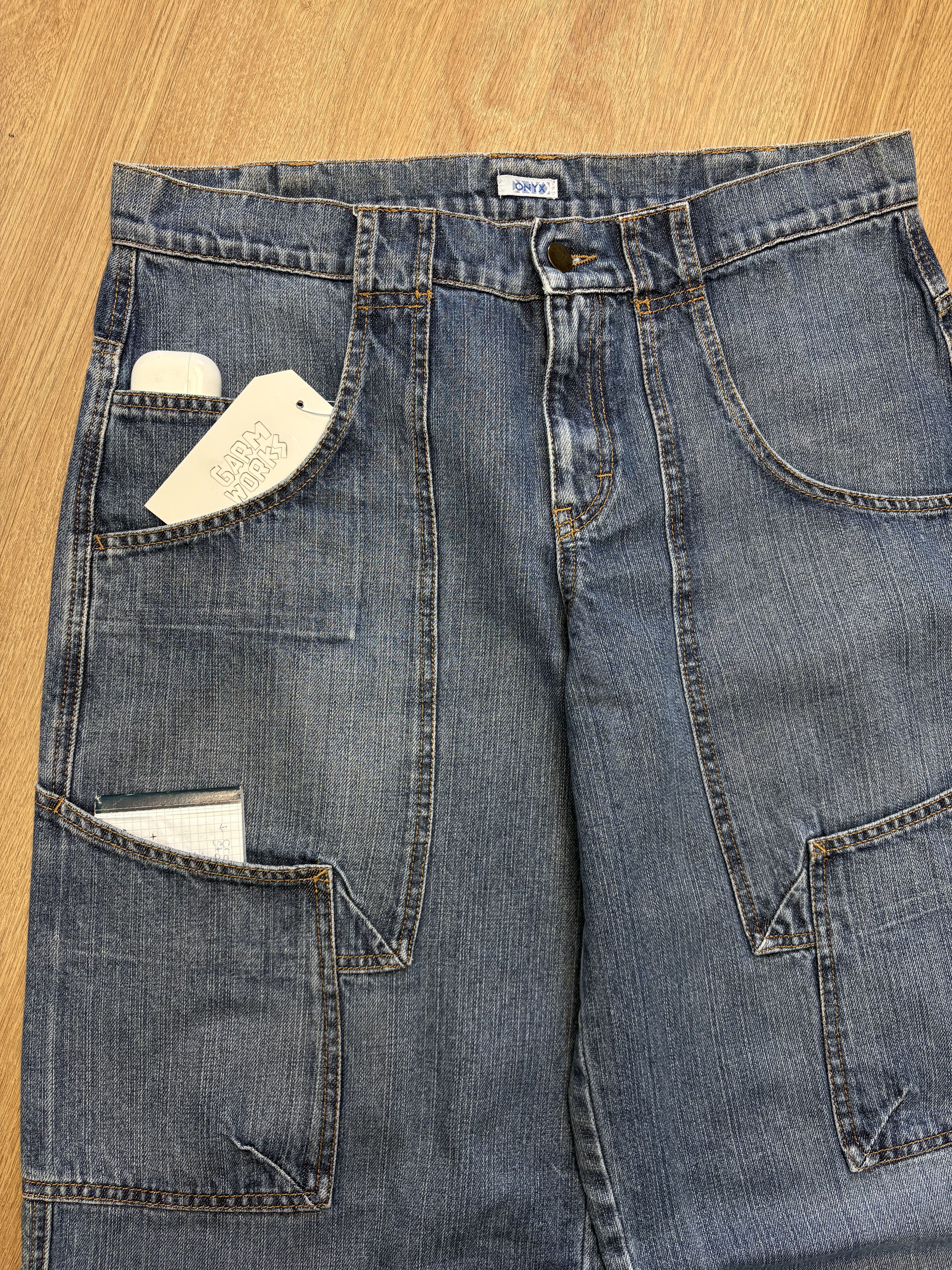 Vintage Onyx Denim 90s Super Baggy Carpenter Denim Jeans (32x32) Size US 32 / EU 48 - 3 Thumbnail