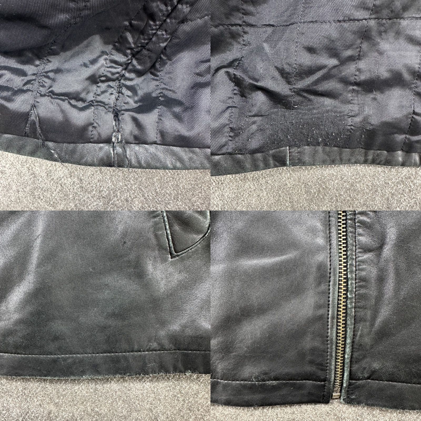 Vintage VINTAGE Chereskin Jacket Mens XL Black Bomber Genuine Leather Full Zip Y2K 90s Biker Casual Size US XL / EU 56 / 4 - 9 Thumbnail