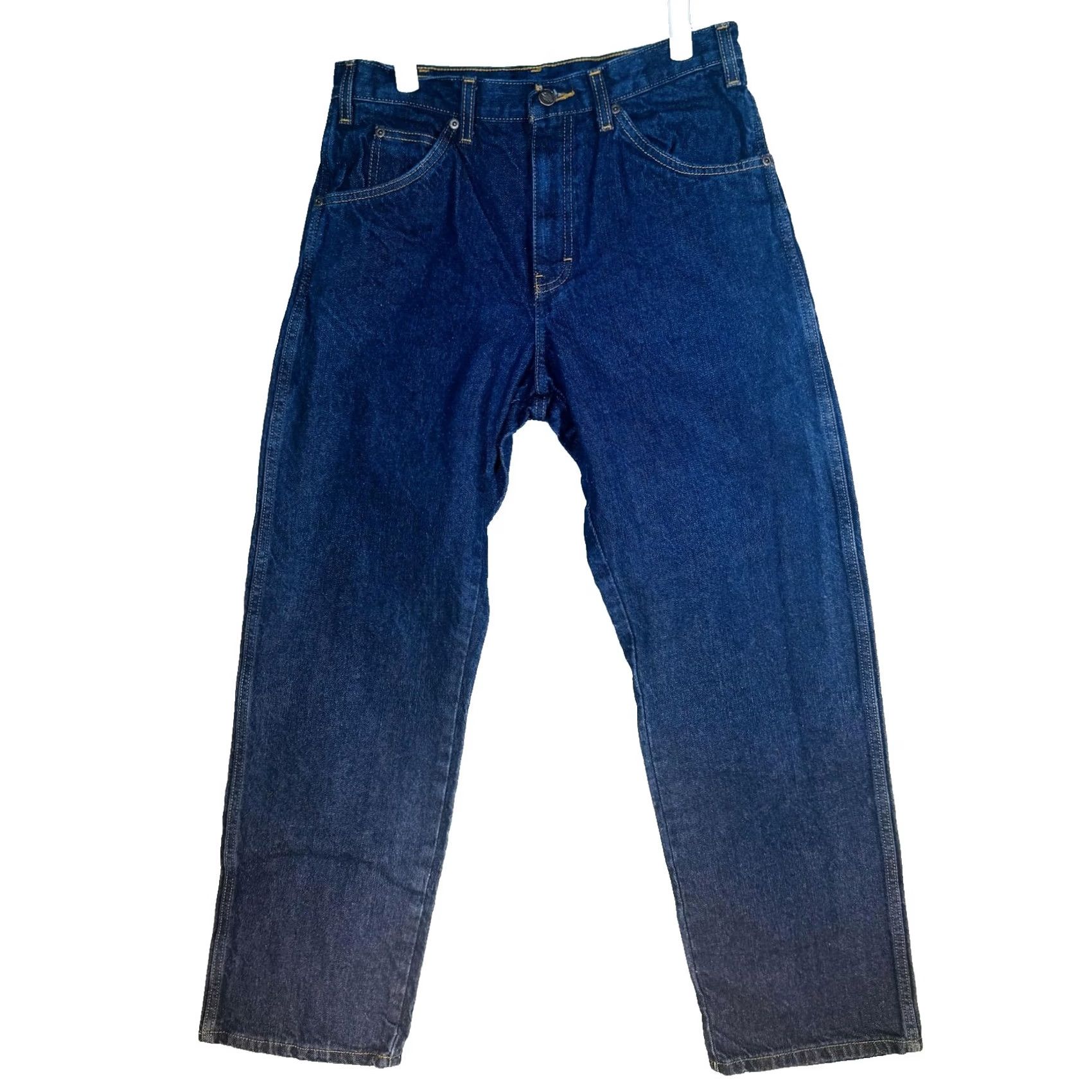 Dickies Dickies Jeans Mens 32x30 Blue Dark Wash Straight Relaxed Denim Zip Fly Vintage No (Logo) USA Size US 32 / EU 48 - 5 Thumbnail
