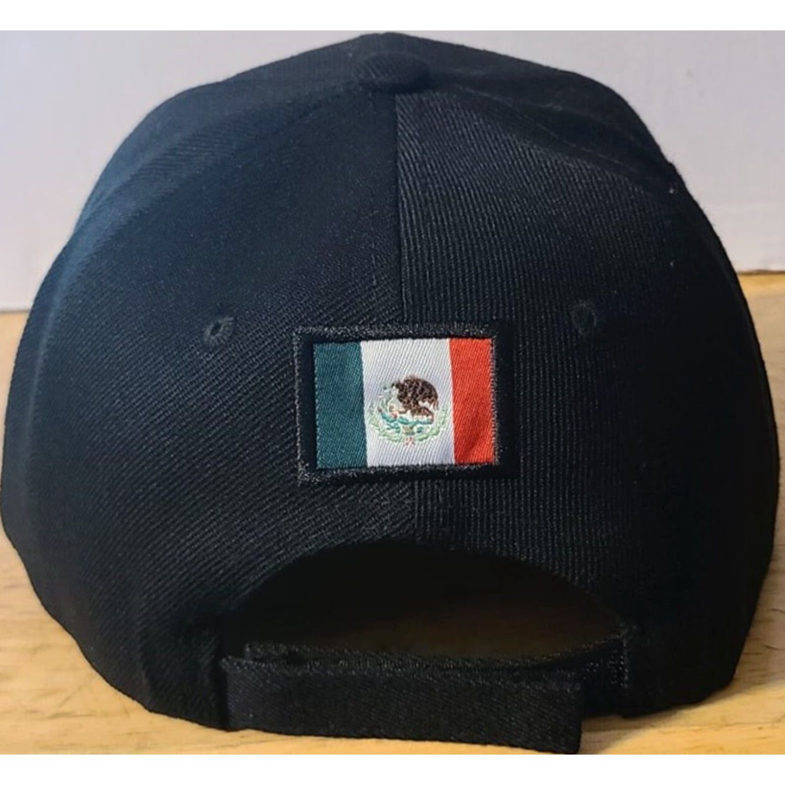 Vintage MEXICAN FLAG Baseball Cap Black Adjustable Mens Size ONE SIZE - 2 Thumbnail