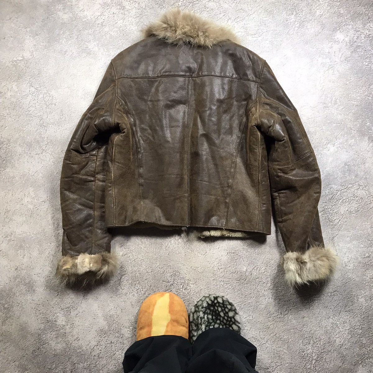 Vintage Vintage Y2K Faux Fur Leather Jacket Grunge Streetwear Boxy L Size L / US 10 / IT 46 - 6 Thumbnail
