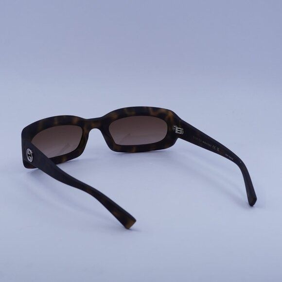 Gucci Gucci GG1786S 002 Sunglasses Dark Havana Rectangle Frame Size ONE SIZE - 6 Thumbnail