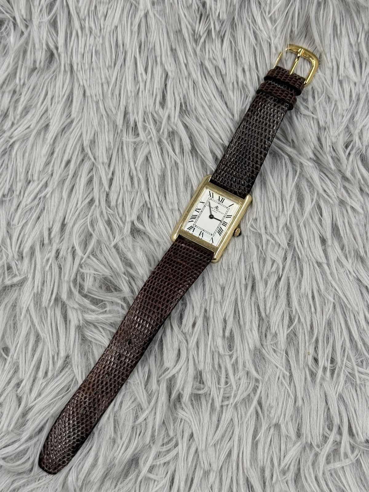 Vintage Vintage Baume & Mercier Tank Swiss Made 14K GOLD Watch Size ONE SIZE - 18 Thumbnail