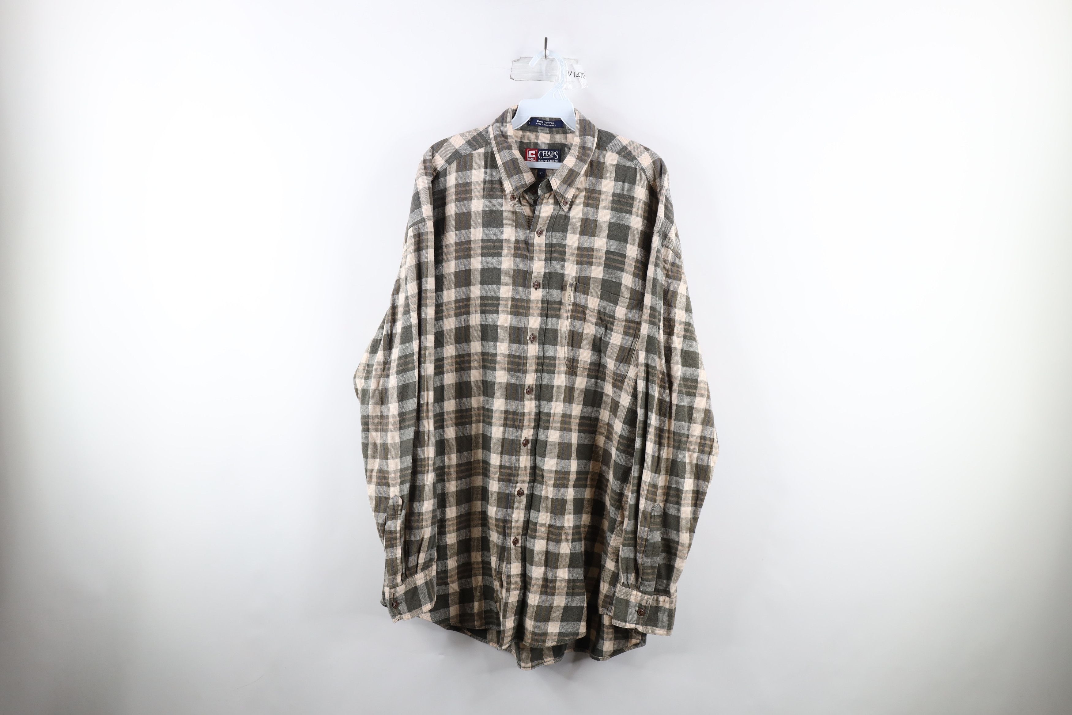 Polo Ralph Lauren Vintage 90s Chaps Ralph Lauren Out Flannel Button Shirt Size US L / EU 52-54 / 3 - 1 Thumbnail