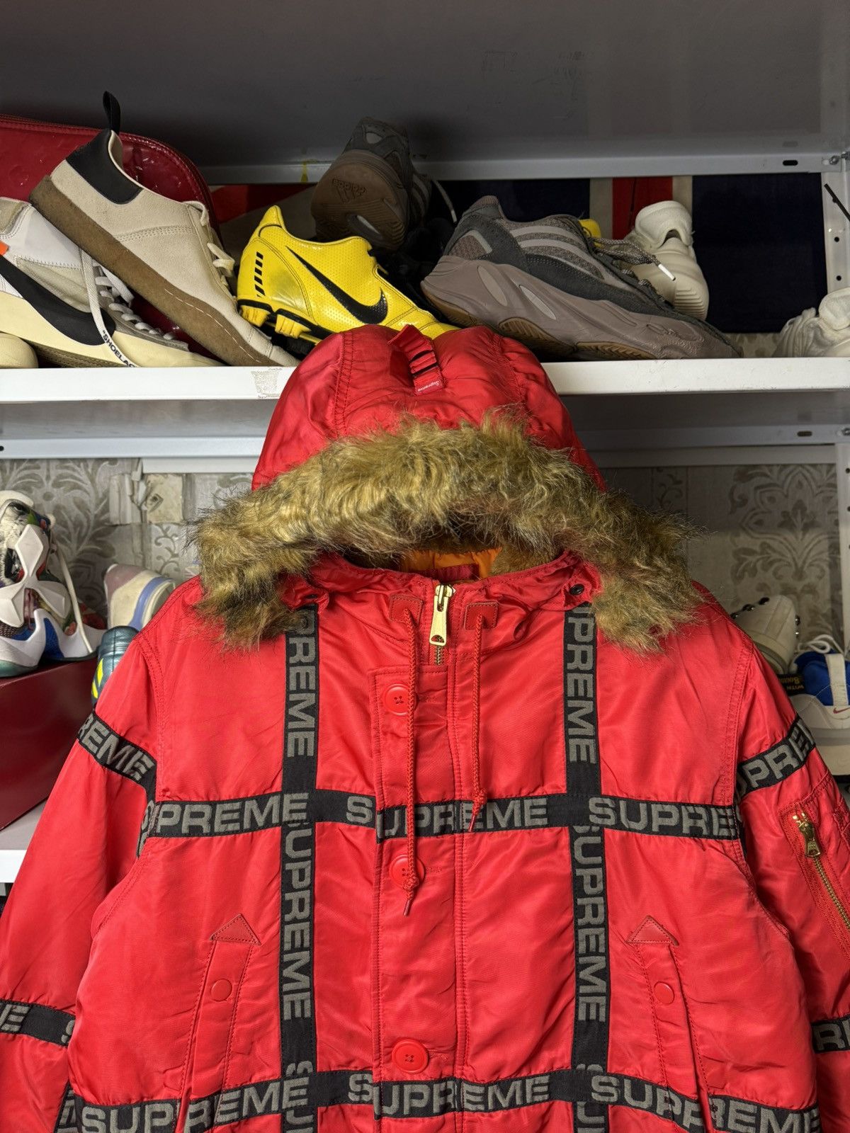Supreme 2018 Supreme Logo Tape N-3B Parka Jacket Size US M / EU 48-50 / 2 - 2 Thumbnail