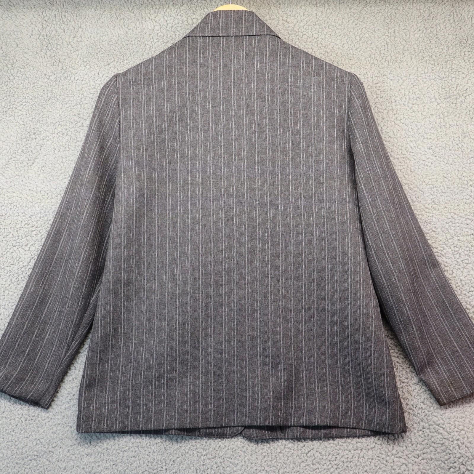 Other Blazer Women sz 6 Gray Plaid Button Up Collar Alfred Dunner Size M / US 6-8 / IT 42-44 - 6 Thumbnail