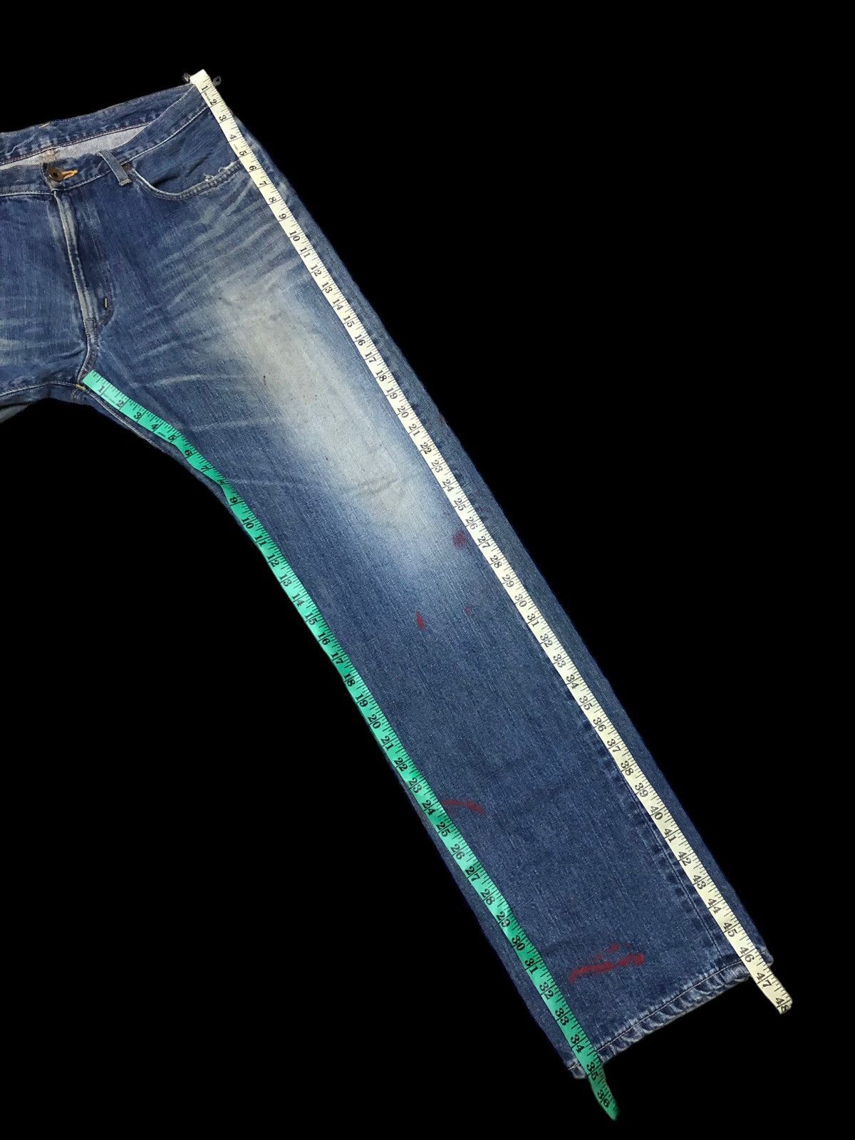 Edwin × Vintage VINTAGE EDWIN PAINTED SELVEDGE DISTRESSED DENIM Size US 34 / EU 50 - 11 Thumbnail