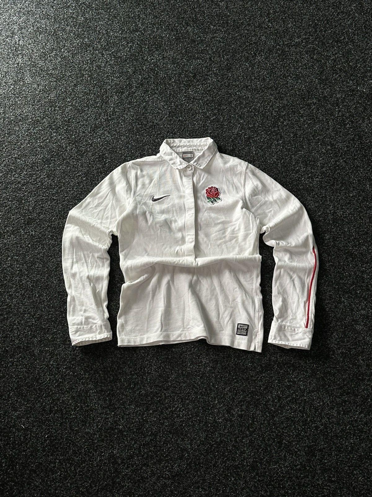 Nike × Vintage 🚨Y2K NIKE O2 VTG 1990s Rugby long sleeve polo shirt hype Size S / US 4 / IT 40 - 1 Thumbnail