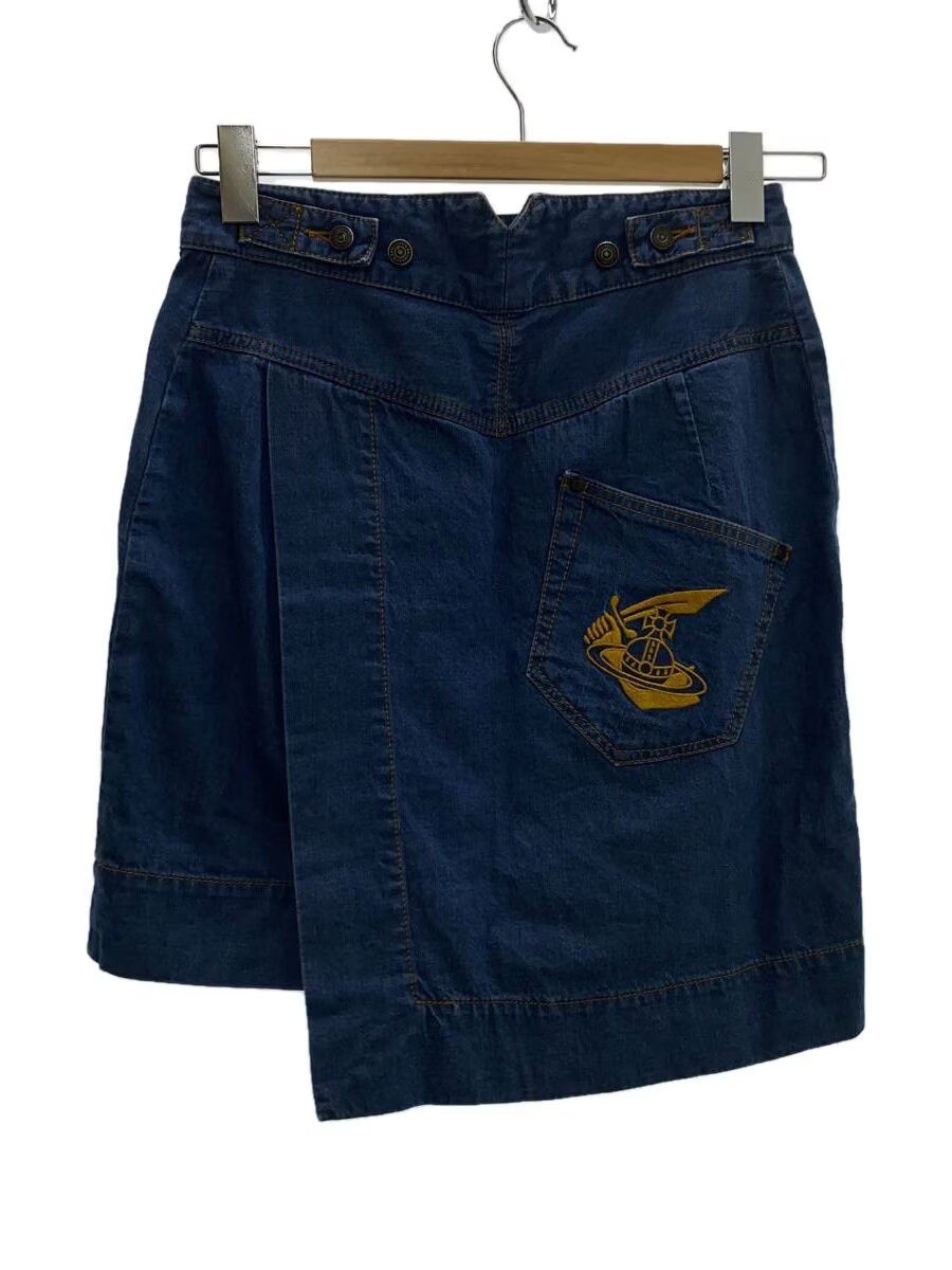 Vivienne Westwood Anglomania Contrast Stitch Denim Skirt Size 27" / US 4 / IT 40 - 2 Thumbnail