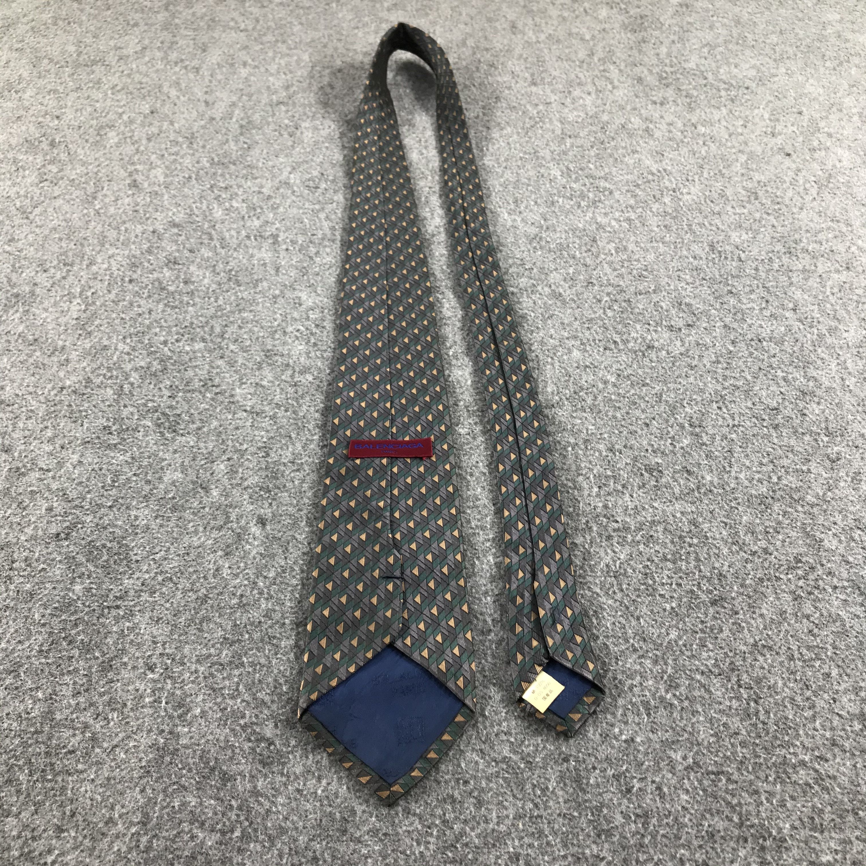 Vintage Vintage BaLENCiaga Silk Neck Ties T27 Size ONE SIZE - 5 Thumbnail