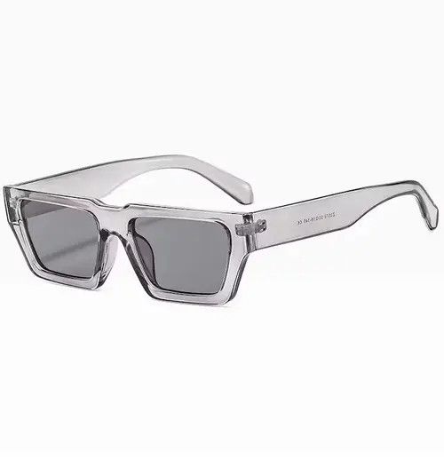 Electric Visual × Vintage Rectangle Clear Gray Sun Glasses Size ONE SIZE - 3 Thumbnail