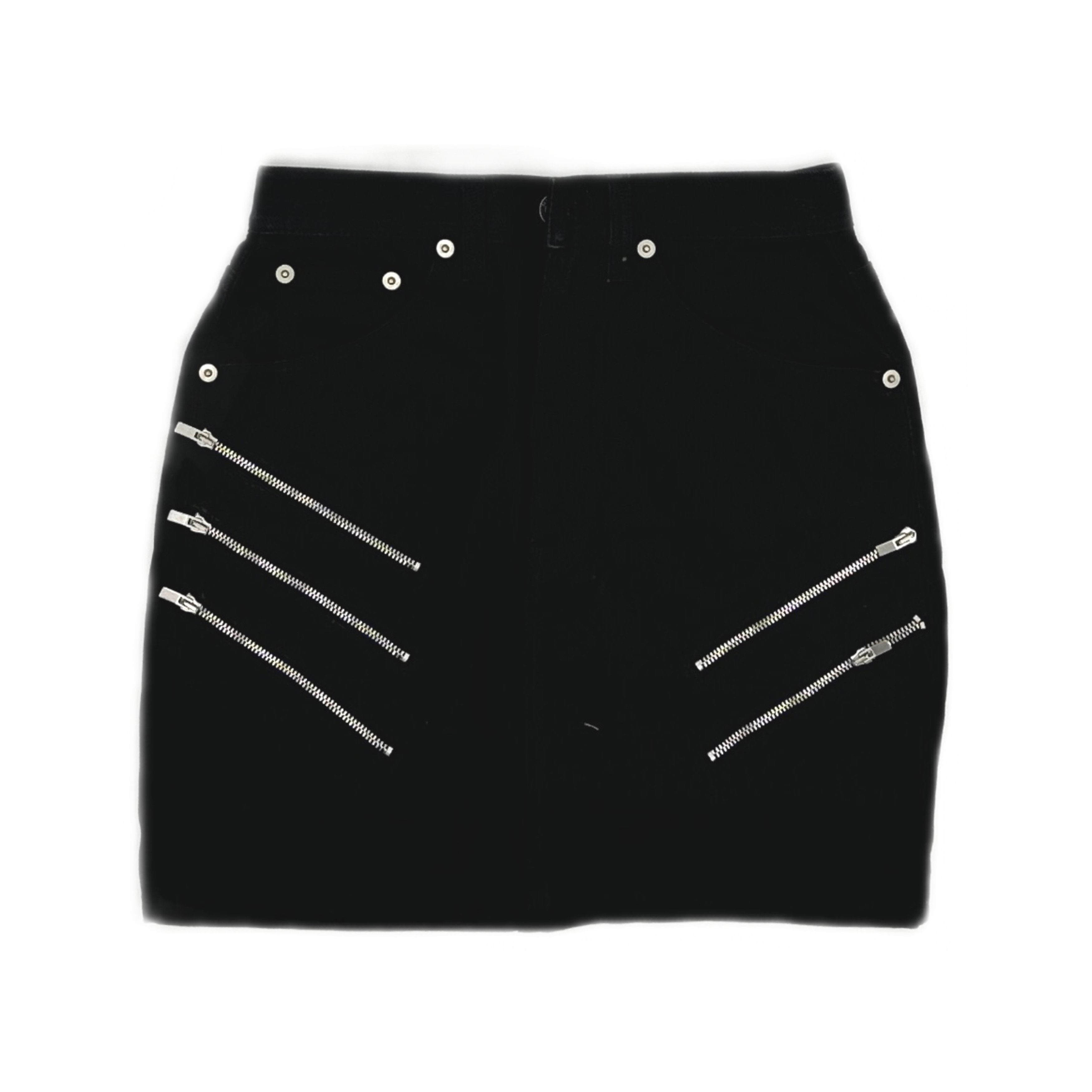 Saint Laurent Paris Saint Laurent Zippered Mini Skirt Size 26 Size 26" / US 2 / IT 38 - 1 Thumbnail
