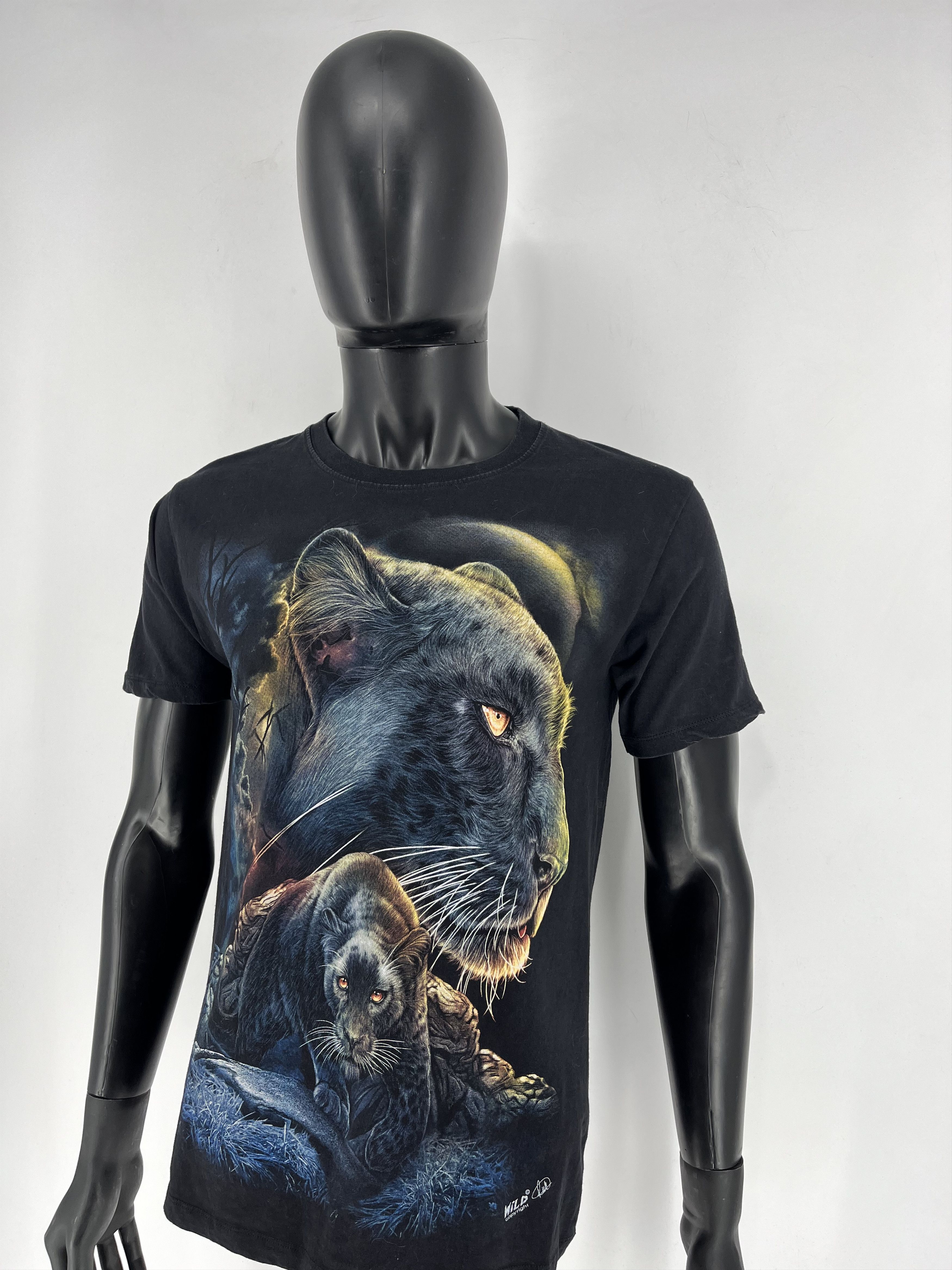 Vintage Vintage Y2K 90s Painted Tiger Face Graphic T-shirt Size US M / EU 48-50 / 2 - 4 Thumbnail