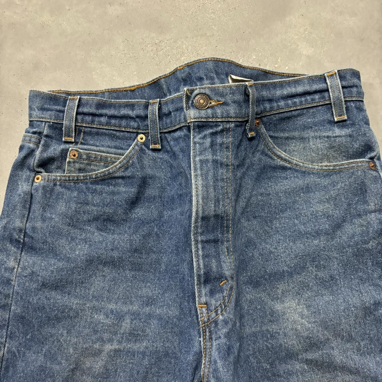Levi's × Vintage Crazy Vintage 90s Grunge Levi’s Orange Tab Cut Off Denim Jean Shorts Jorts! Size US 35 - 3 Thumbnail