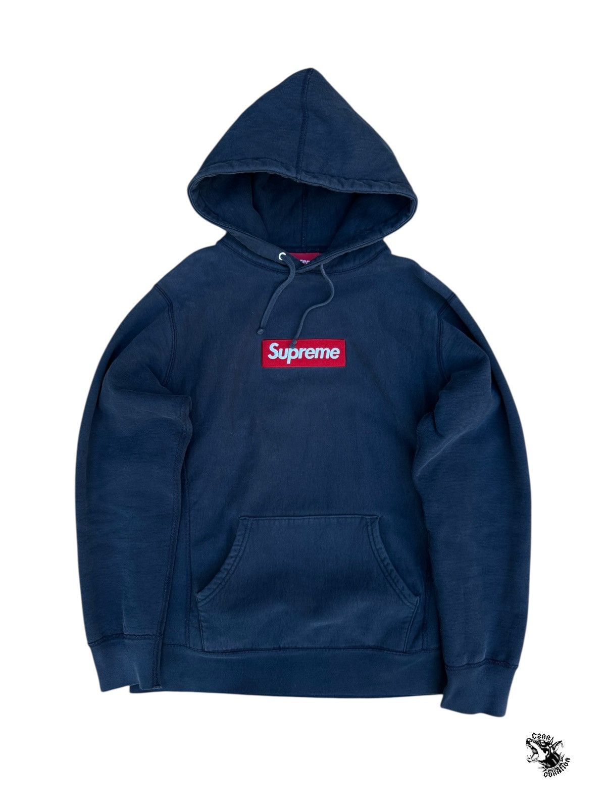 トップス Supreme 2012 AW Box logo hoody L navy Supreme Supreme 2012 navy box logo hoodie | Grailed