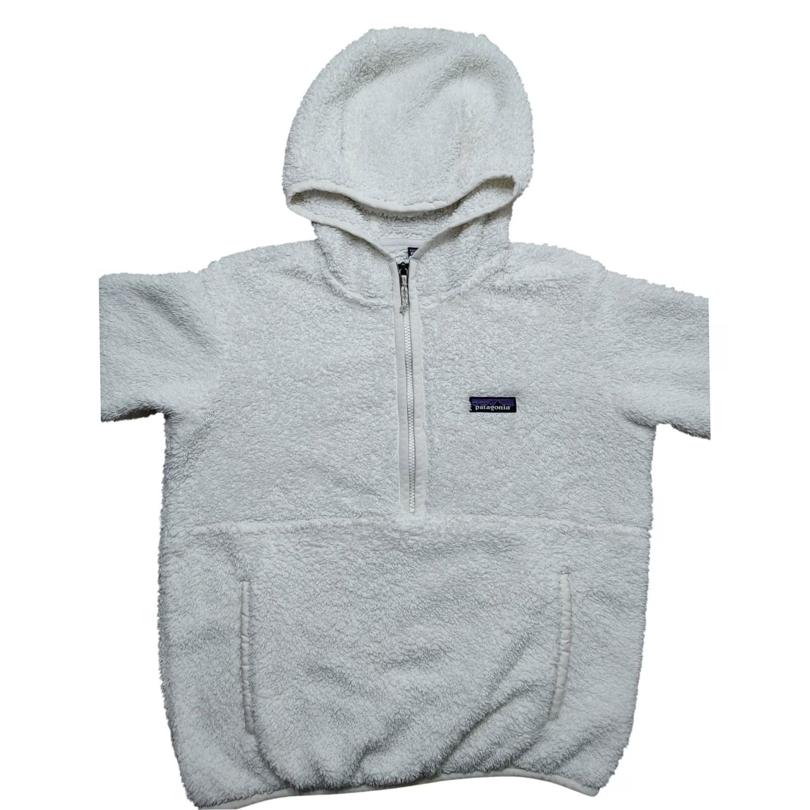 Patagonia VINTAGE Patagonia 1/4 Zip Fleece Sweatshirt Hoodie Womens XS White Pullover Size XS / US 0-2 / IT 36-38 - 2 Thumbnail
