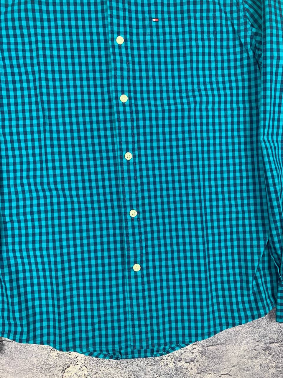 Tommy Hilfiger Share Tommy Hilfiger Men's Turquoise Check Shirt Button Down Size US M / EU 48-50 / 2 - 7 Thumbnail