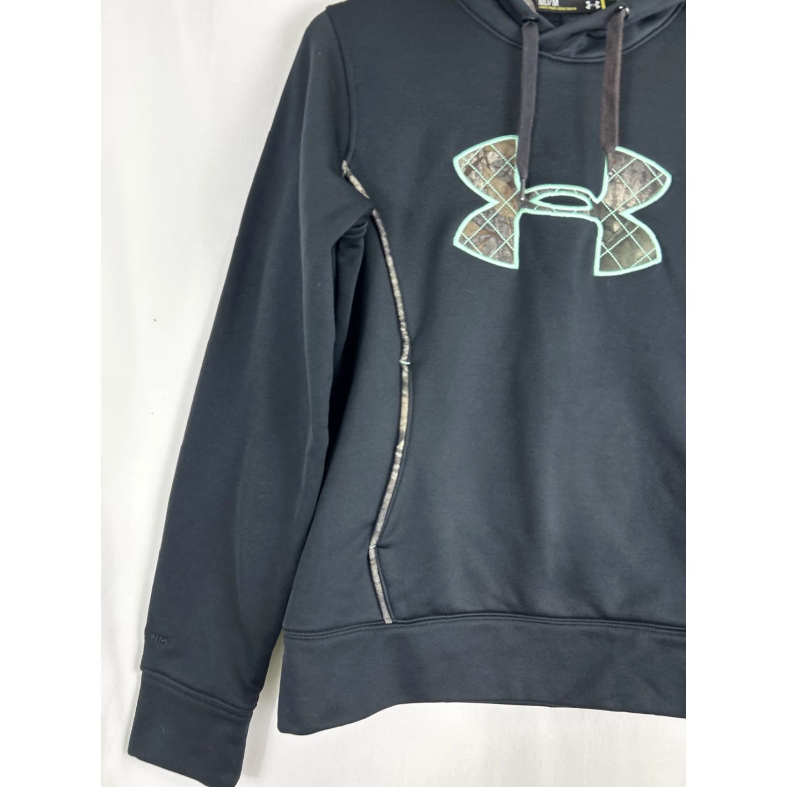 Under Armour Under armour Hoodie Women’s Medium Black Pullover Camouflage Emblem Camouflage Hood Liner Size M / US 6-8 / IT 42-44 - 2 Thumbnail