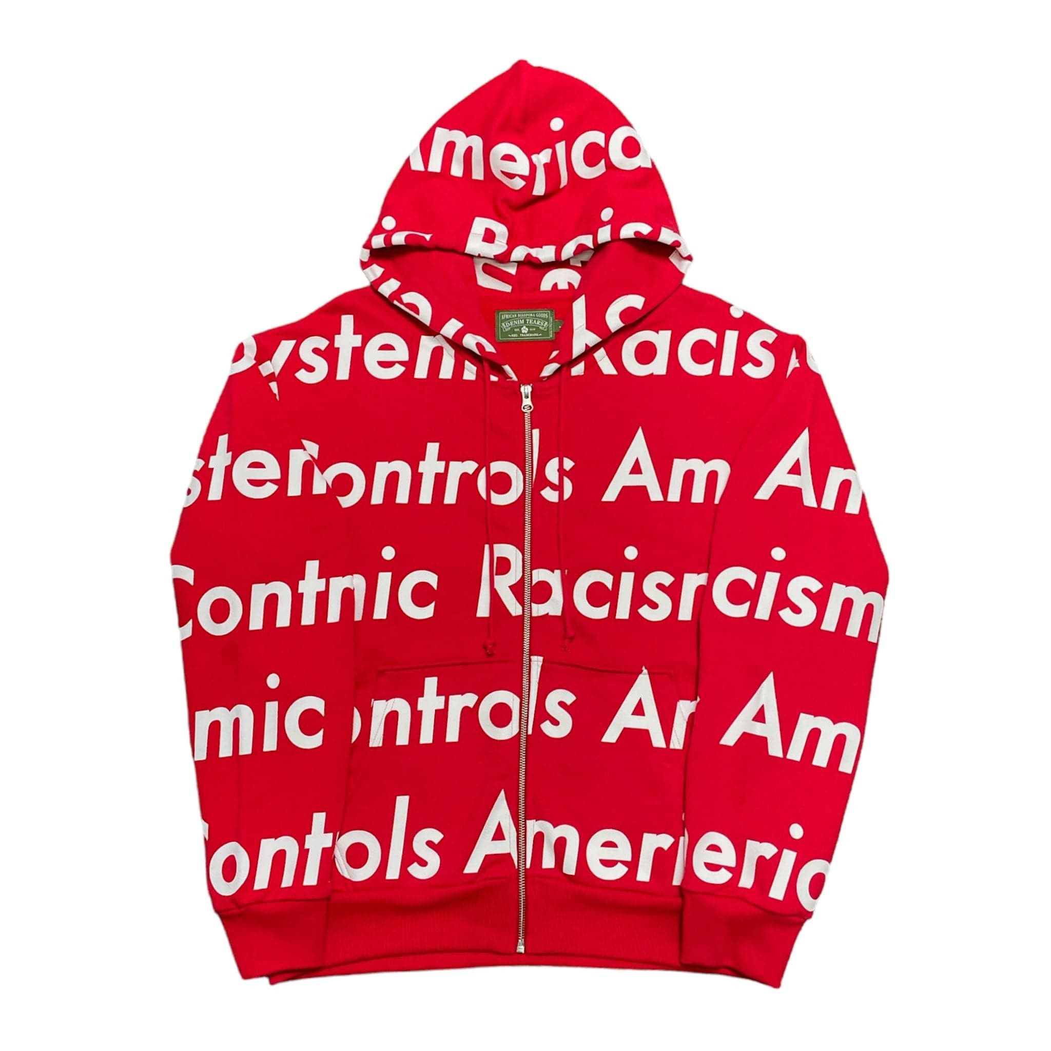 DENIM TEARS x Arthur Rafa Systemic Racism Controls America Zip Up Hoode Size US M / EU 48-50 / 2 - 1 Thumbnail