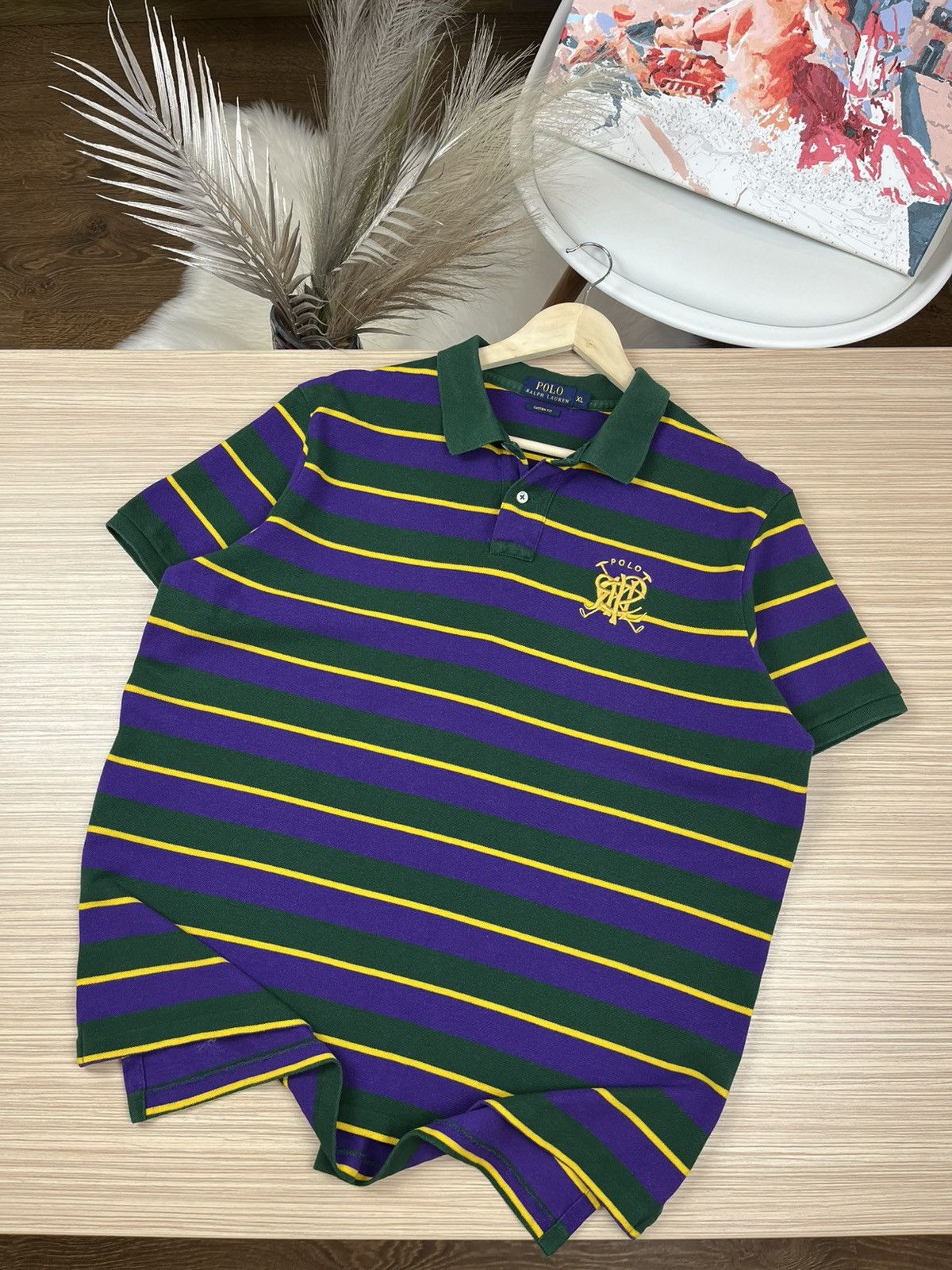 Polo Ralph Lauren × Vintage Vintage Polo Ralph Lauren Big Logo Rugby Polo Shirt 90s Size US XL / EU 56 / 4 - 1 Thumbnail