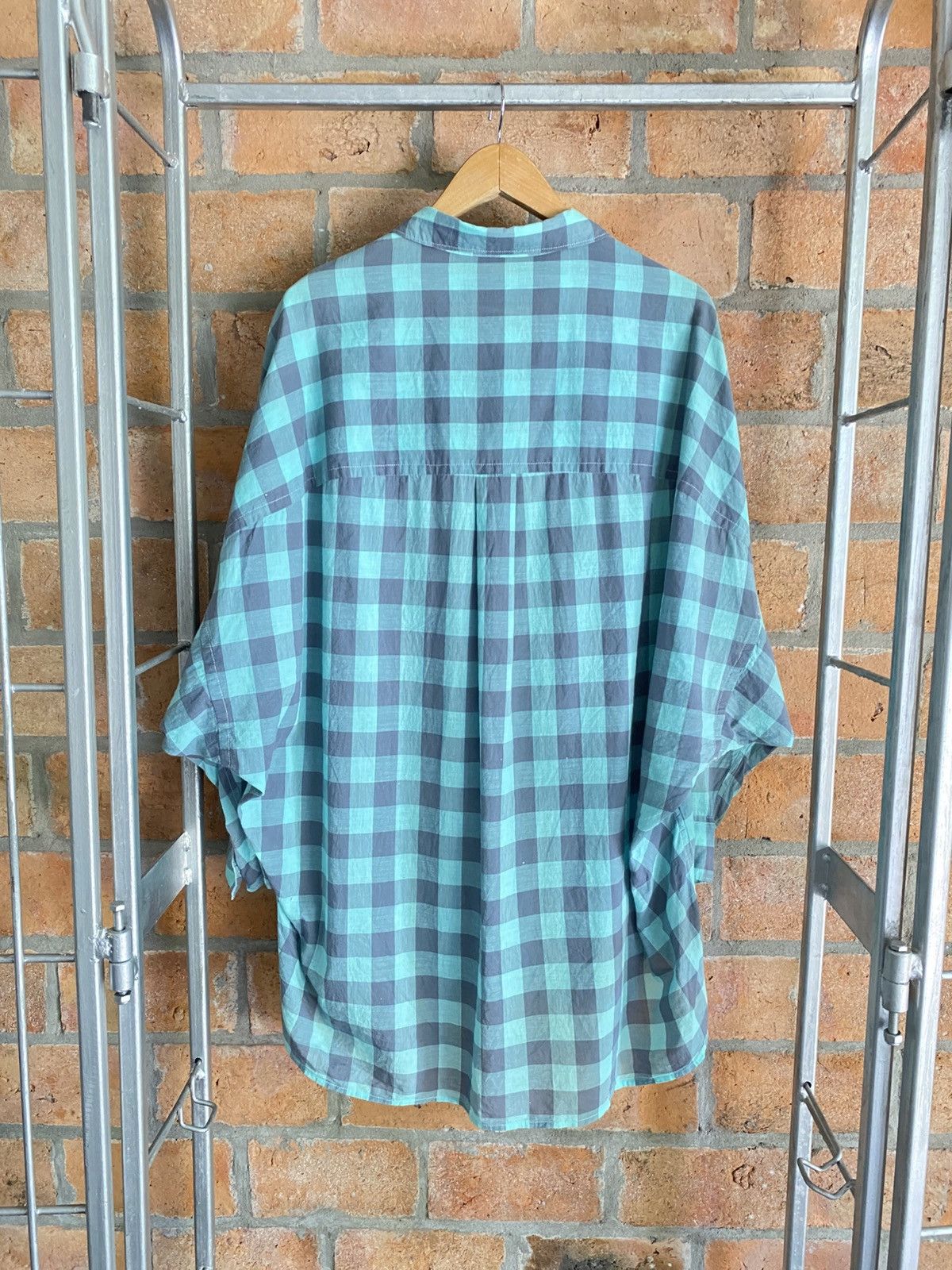 mercibeaucoup mercibeaucoup, jevous enprie Mint Checkered Button-Up Shirt Size XS / US 0-2 / IT 36-38 - 18 Thumbnail