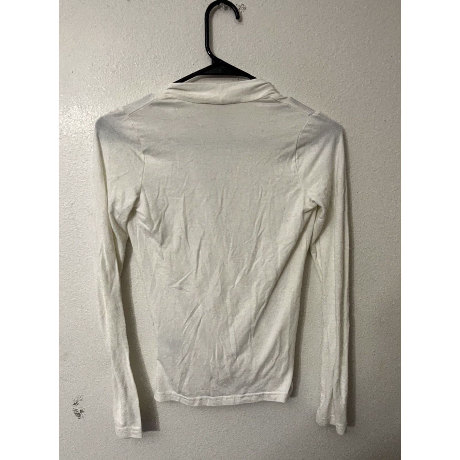 Banana Republic Womens Banana Republic blouse xs White Solid Floral Sleeveless Asymmetrical Sleeve Beaded Canvas Polyester Cotton Blend? Size XXS / US 00 / IT 34 - 2 Thumbnail