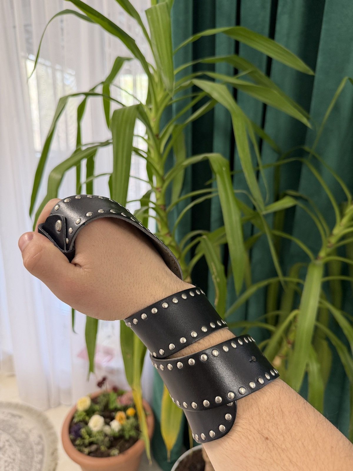 Japanese Brand studded y2k belt studs versace style Size ONE SIZE - 3 Thumbnail