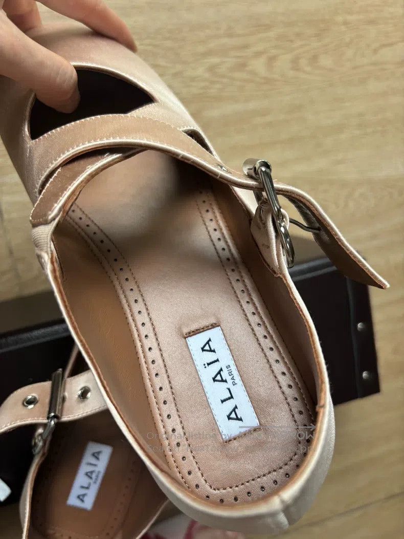 Alaia Alaia Lace-Up Ballet Shoes, Beige Size US 6.5 / IT 36.5 - 4 Thumbnail