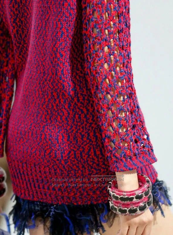 Chanel Chanel Multicolor Cotton Crew Neck Sweater . Size S / US 4 / IT 40 - 3 Thumbnail