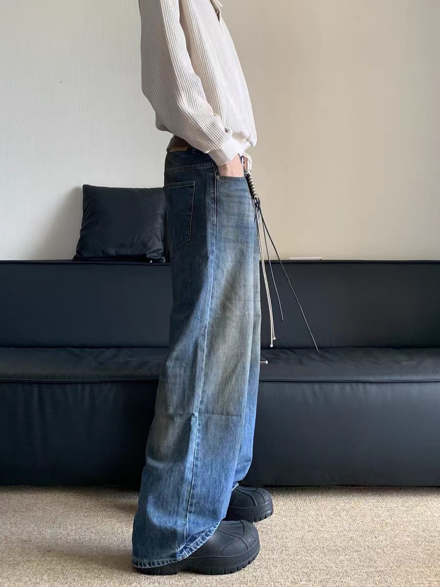 Japanese Brand × Jean Casual straight leg vintage baggy jeans Size US 34 / EU 50 - 3 Thumbnail