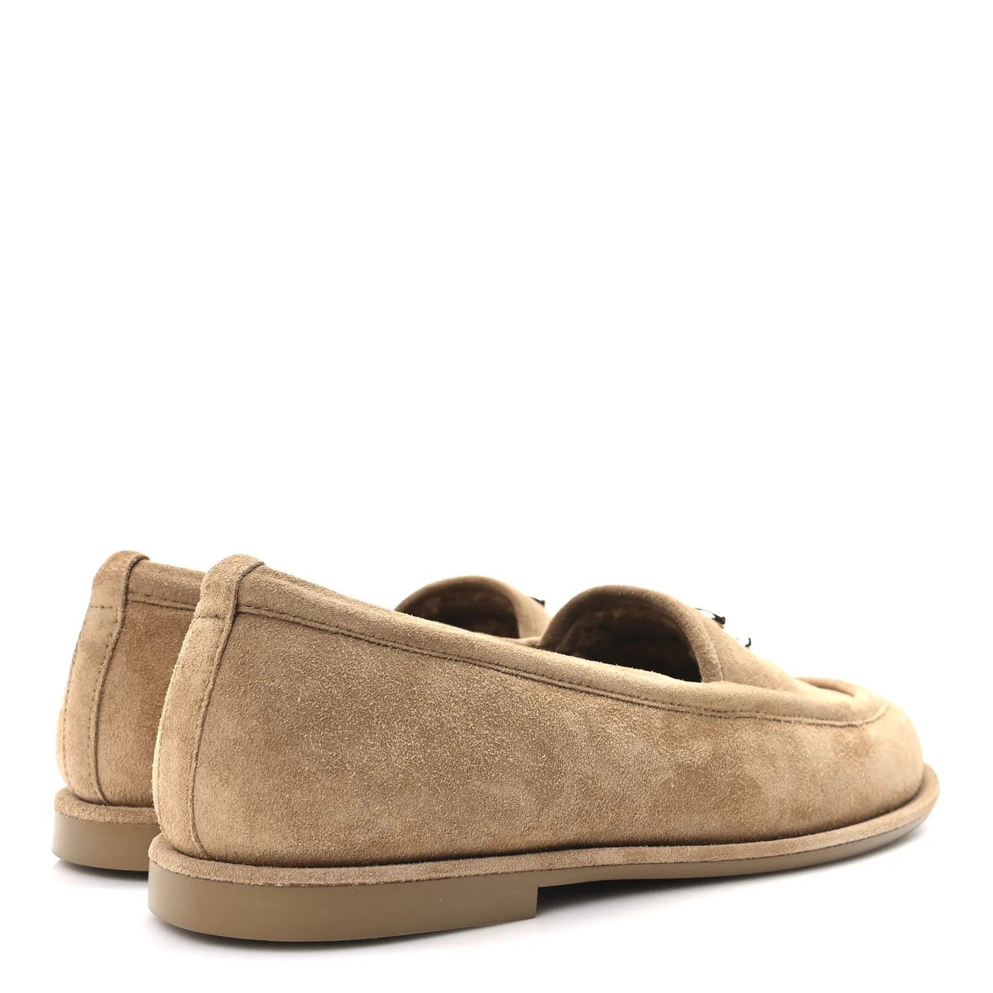 Chanel os11x0326 Suede Loafers in Beige Size US 10 / EU 43 - 5 Thumbnail