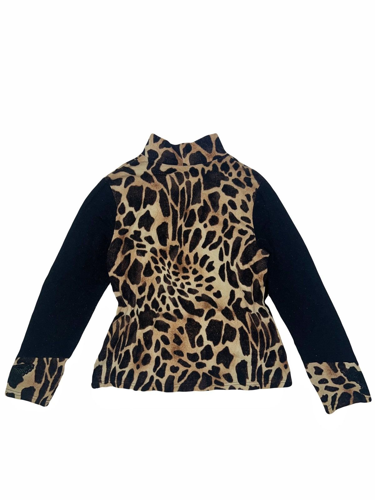 Dolce & Gabbana Y2K butterfly leopard turtle neck top🦋 🐆 Size ONE SIZE - 4 Thumbnail