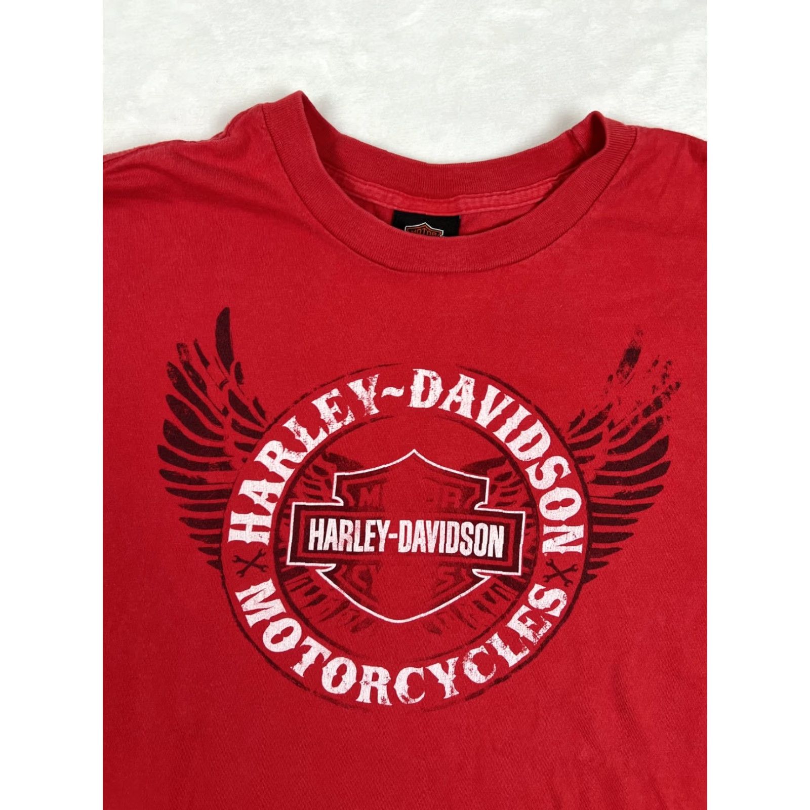Harley Davidson VINTAGE Harley-Davidson T-Shirt Fresno California Red 2XL Men Crew Neck Short Sleeve Logo 90s Biker California Shirt Size US XXL / EU 58 / 5 - 2 Thumbnail