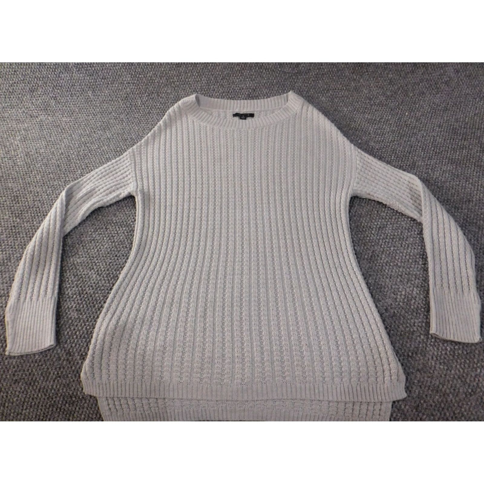 Ann Taylor Ann Taylor Sweater Womens Medium Gray Knit Pullover Long Sleeve Casual Size M / US 6-8 / IT 42-44 - 3 Thumbnail