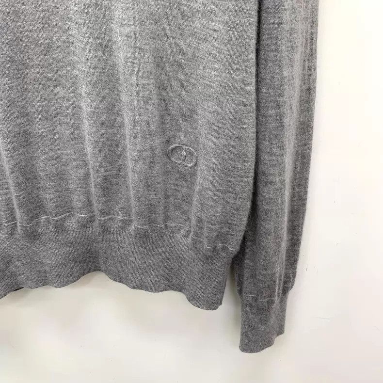 Dior Dior Gray CD letter embroidery cashmere round-neck long-sl Size US L / EU 52-54 / 3 - 4 Thumbnail