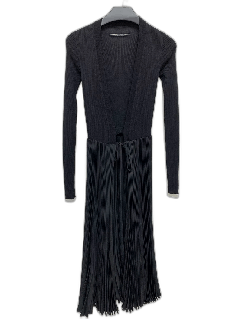 Classic Black Pleated Prada Dress