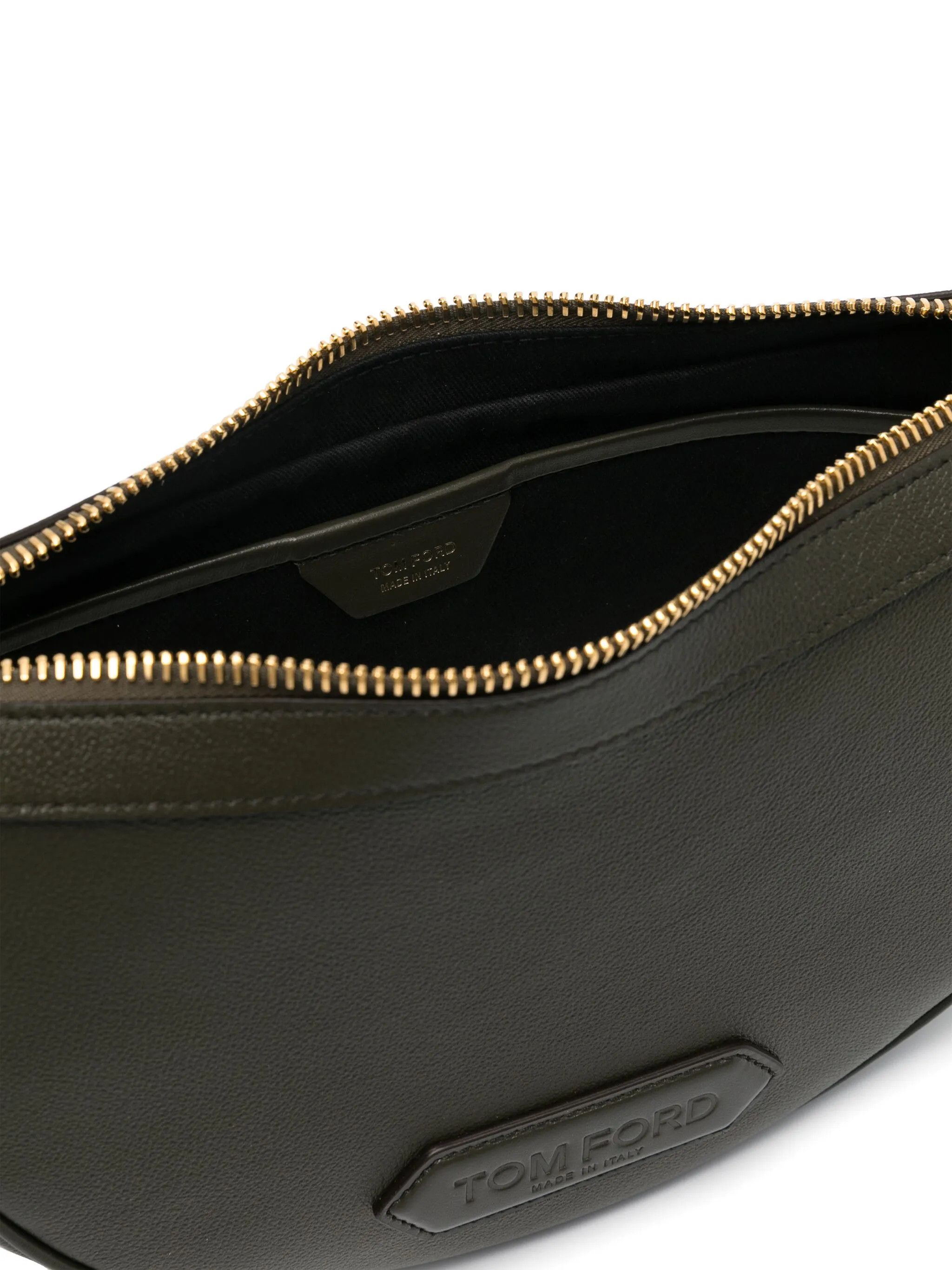 Tom Ford o1w1db10225 H0585 Size: OS Leather Zip Crescent Bag Size ONE SIZE - 4 Thumbnail