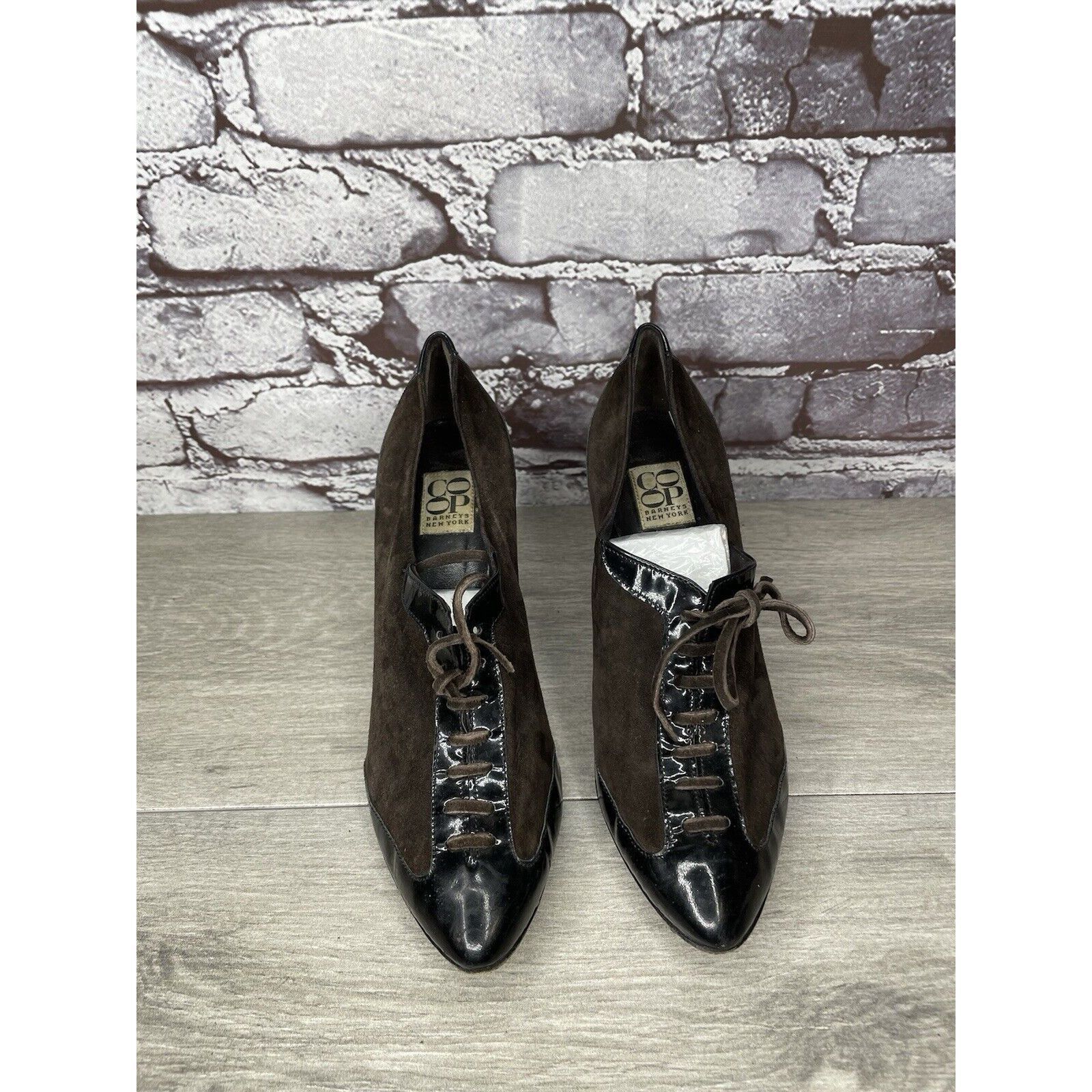 Barneys New York Barneys New York Co-op Brown Suede Oxfords Heel LaceShoes Wo Size US 6 / IT 36 - 15 Thumbnail